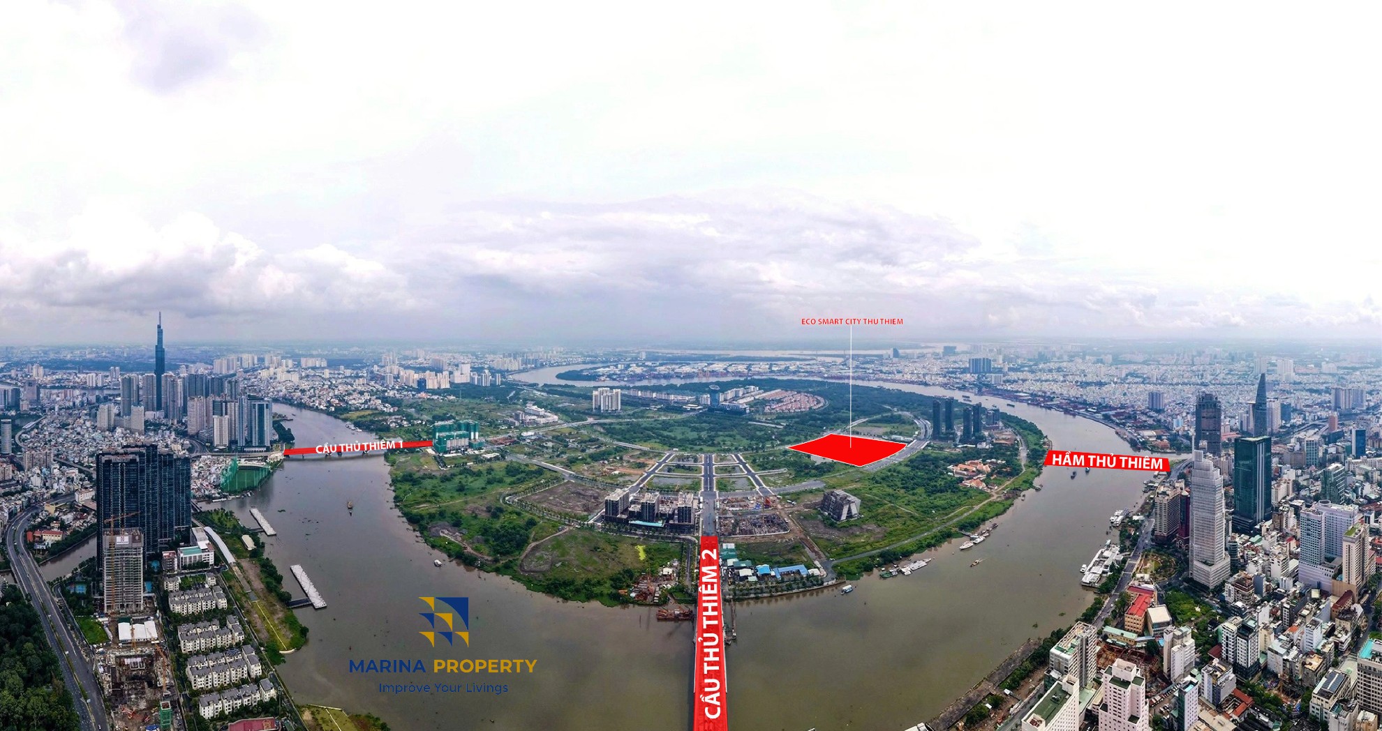 Bản đồ vị trí dự án căn hộ Eco Smart City Thhur Thiêm